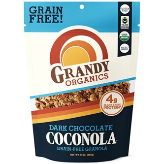 Grandy Organics Grain-Free Coconut Granola, Dark Chocolate
