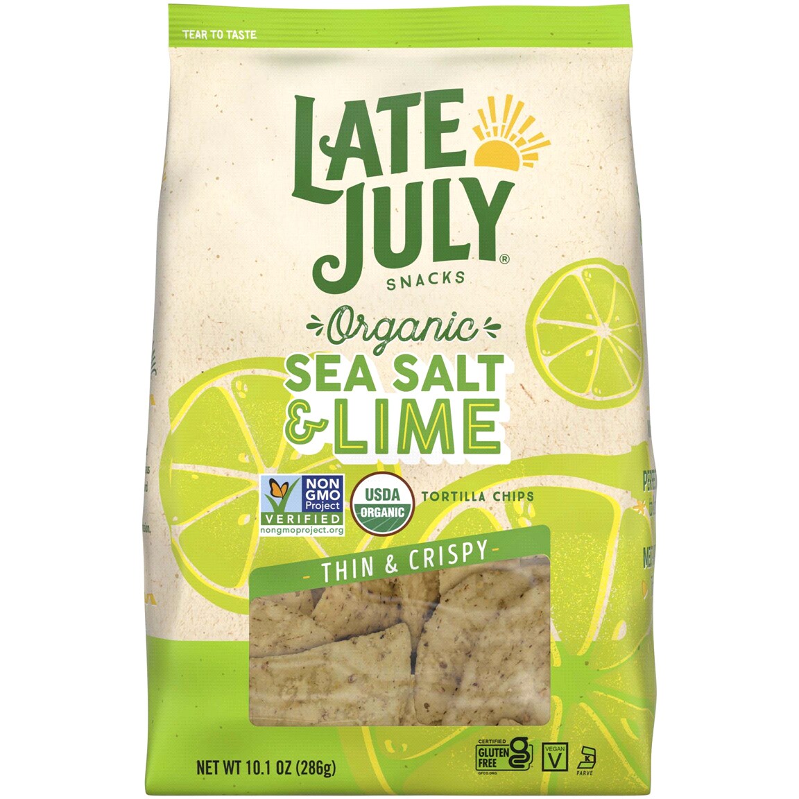 Late July Organic Restaurant Style Tortilla Chips, Sea Salt and Lime