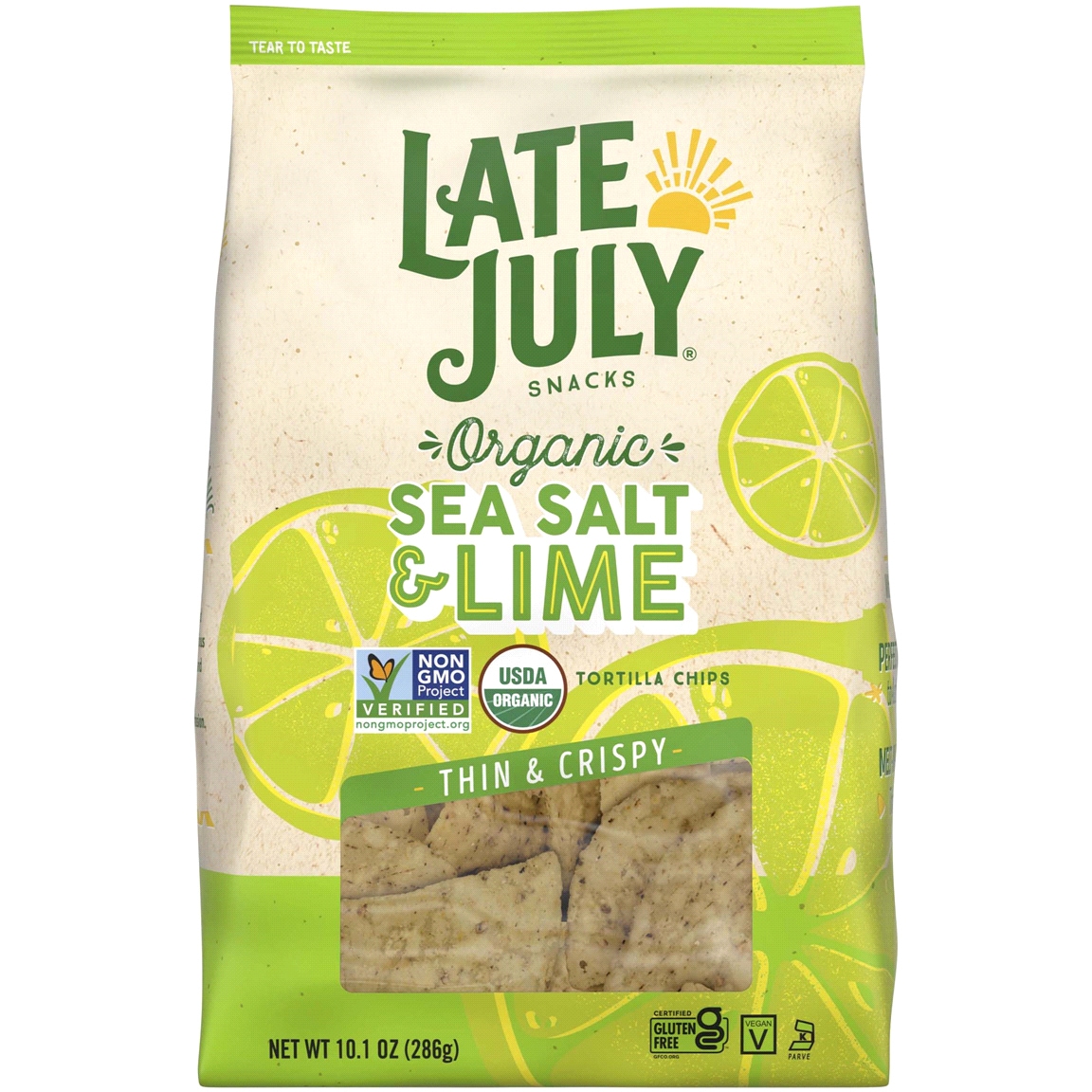 Late July Organic Restaurant Style Tortilla Chips, Sea Salt and Lime