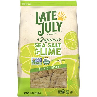 Late July Organic Restaurant Style Tortilla Chips, Sea Salt and Lime