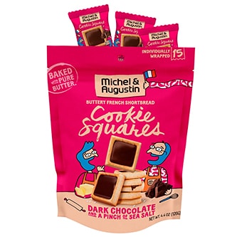 Michel et Augustin Cookie Squares, Dark Chocolate and Sea Salt