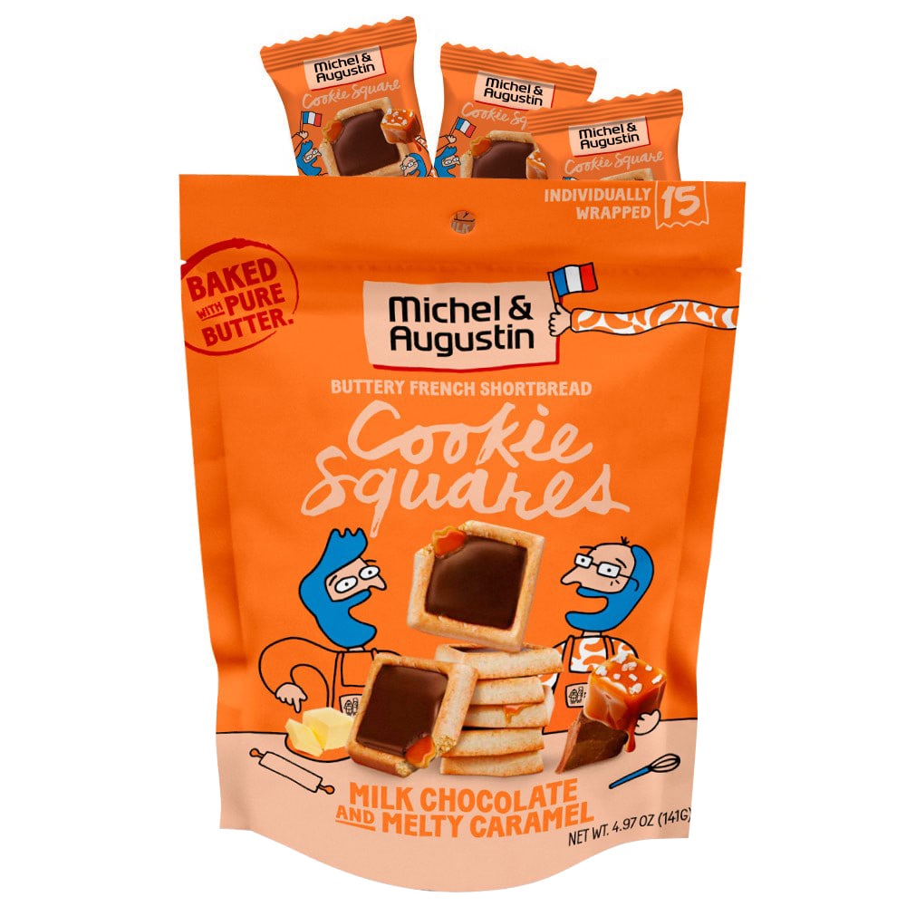 Michel et Augustin Cookie Squares, Milk Chocolate and Melty Caramel