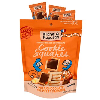 Michel et Augustin Cookie Squares, Milk Chocolate and Melty Caramel