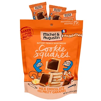Michel et Augustin Cookie Squares, Milk Chocolate and Melty Caramel