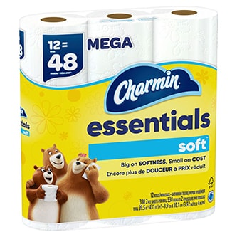 Charmin Essentials Soft 2-Ply Bathroom Tissue, Mega Rolls