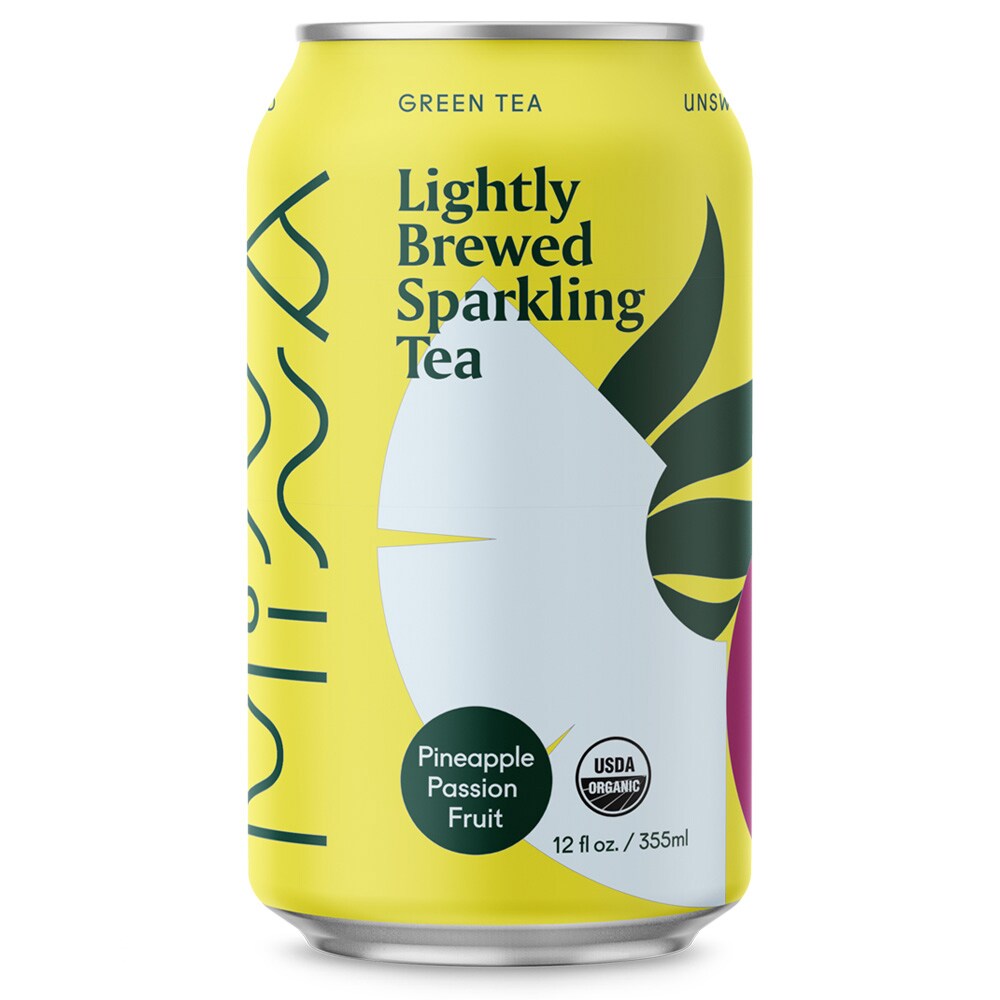 Minna Organic Sparkling Iced Tea, Pineapple Passion Fruit, Can