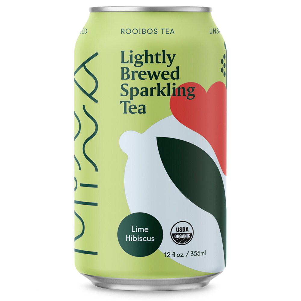 Minna Organic Sparkling Iced Tea, Lime Hibiscus, Can