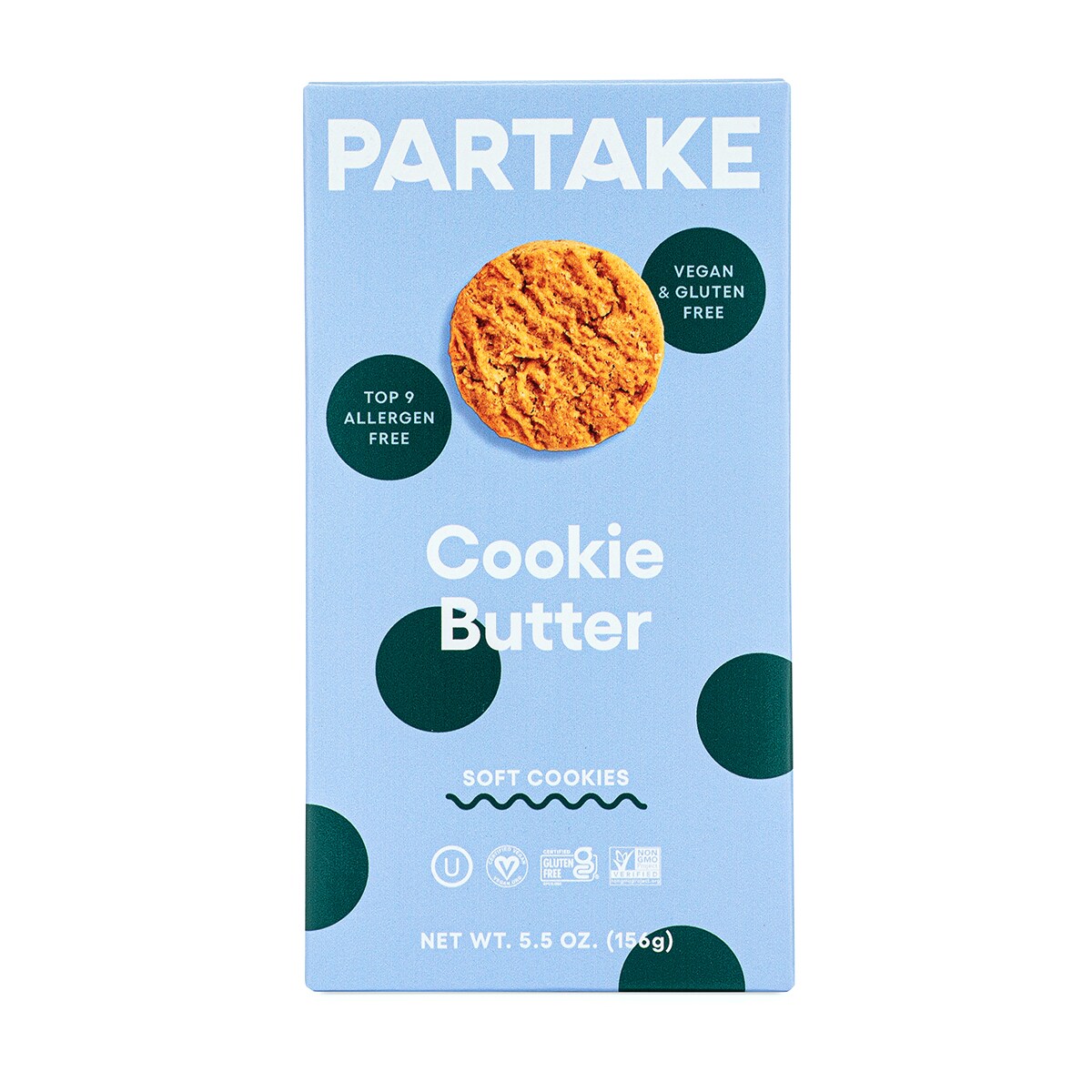 Partake Vegan & Gluten Free Soft Baked Cookies, Cookie Butter