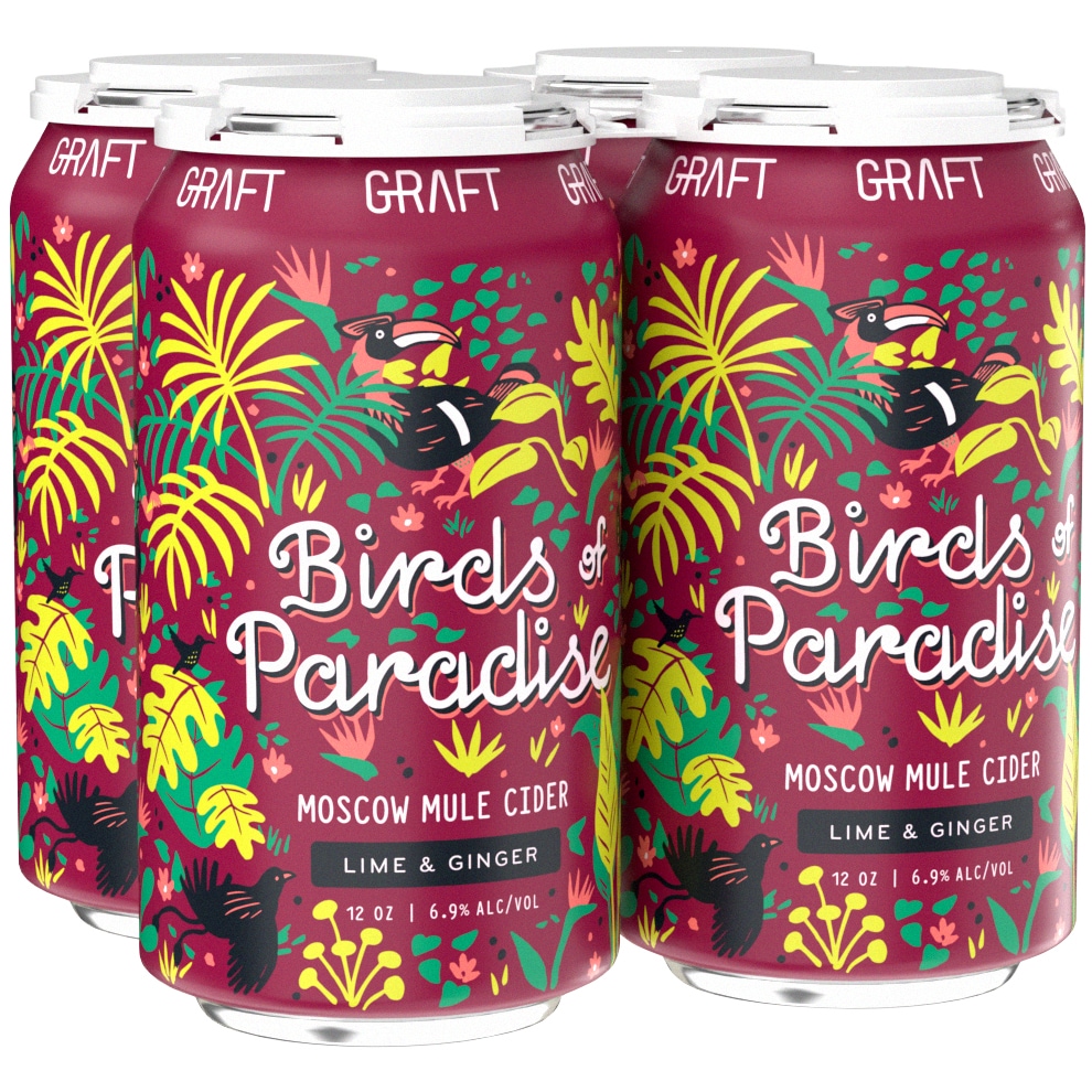 Graft Cider Birds of Paradise Moscow Mule Cider, Cans