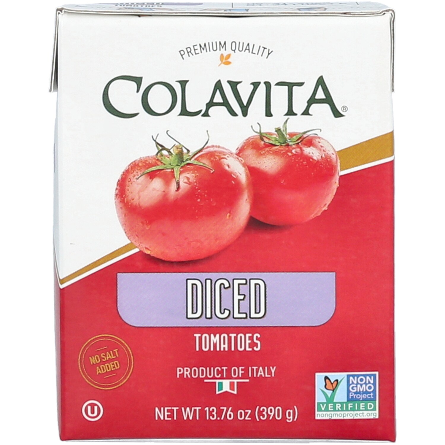 Colavita Italian Diced Tomatoes, No Salt Added