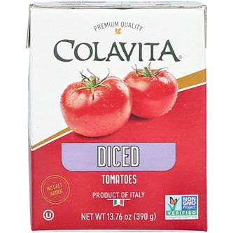 Colavita Italian Diced Tomatoes, No Salt Added