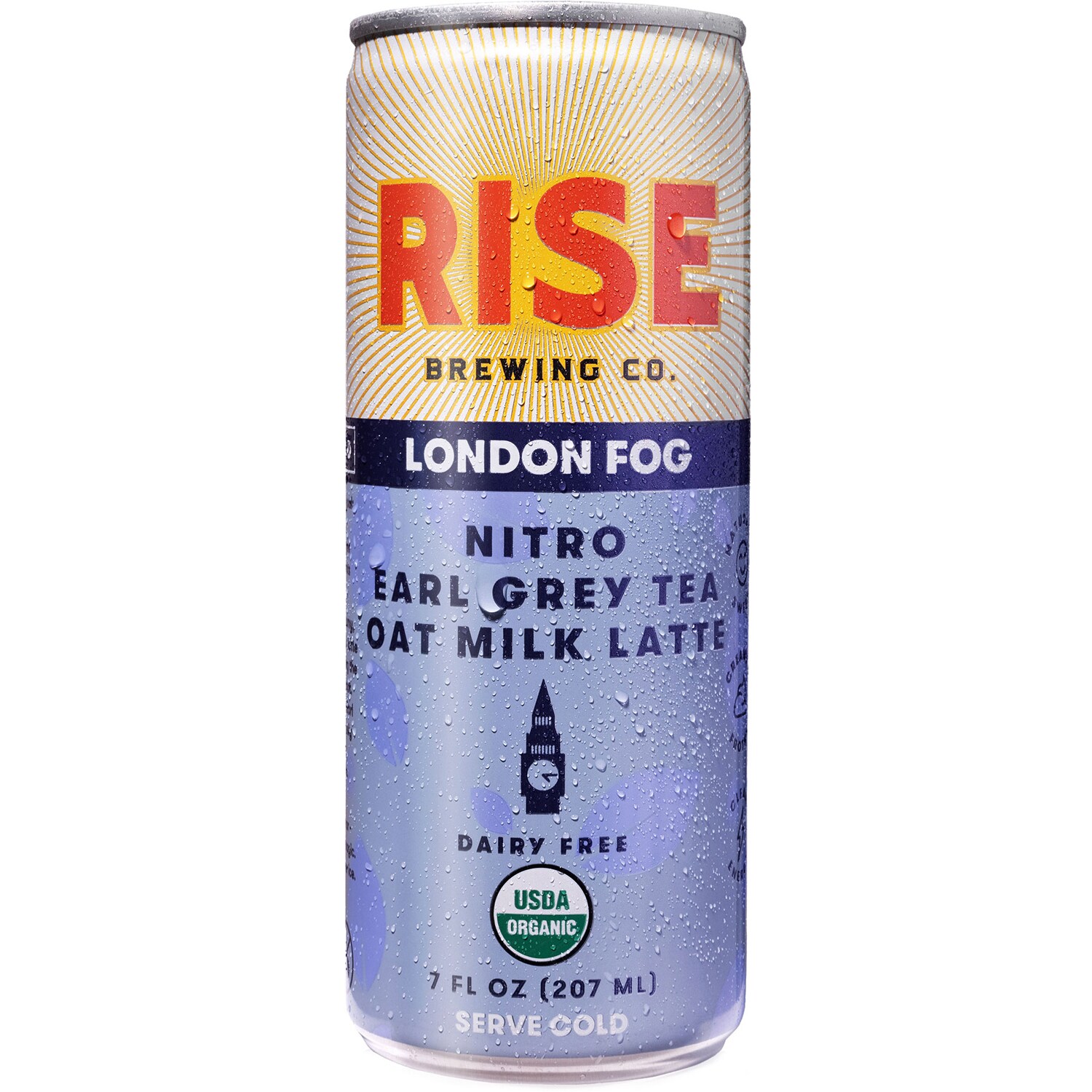 RISE Brewing Co. Nitro Earl Grey Tea Oat Milk Latte, London Fog, Can