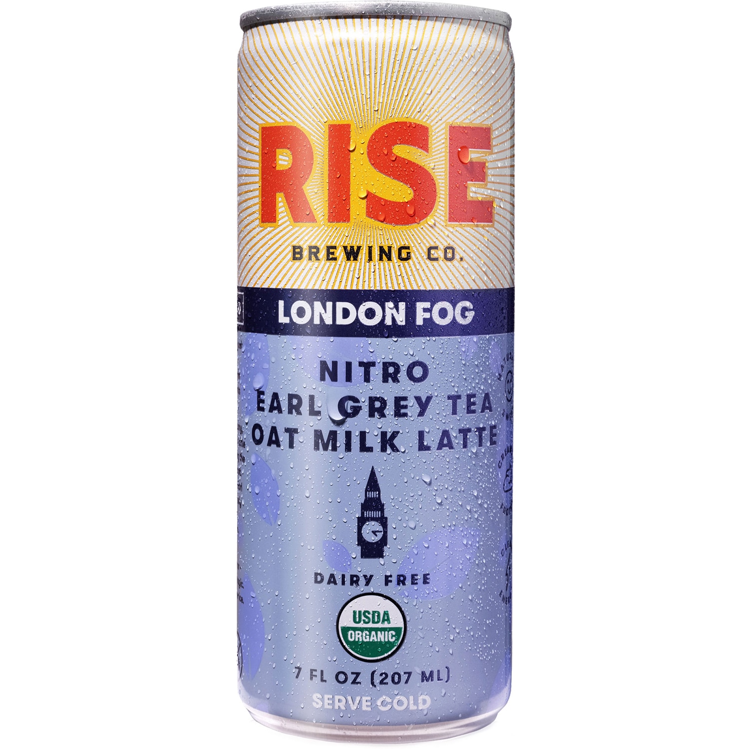 RISE Brewing Co. Nitro Earl Grey Tea Oat Milk Latte, London Fog, Can