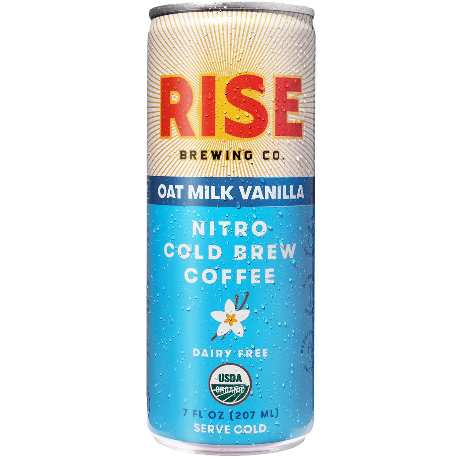 RISE Brewing Co. Nitro Cold Brew Coffee, Oat Milk Vanilla, Can