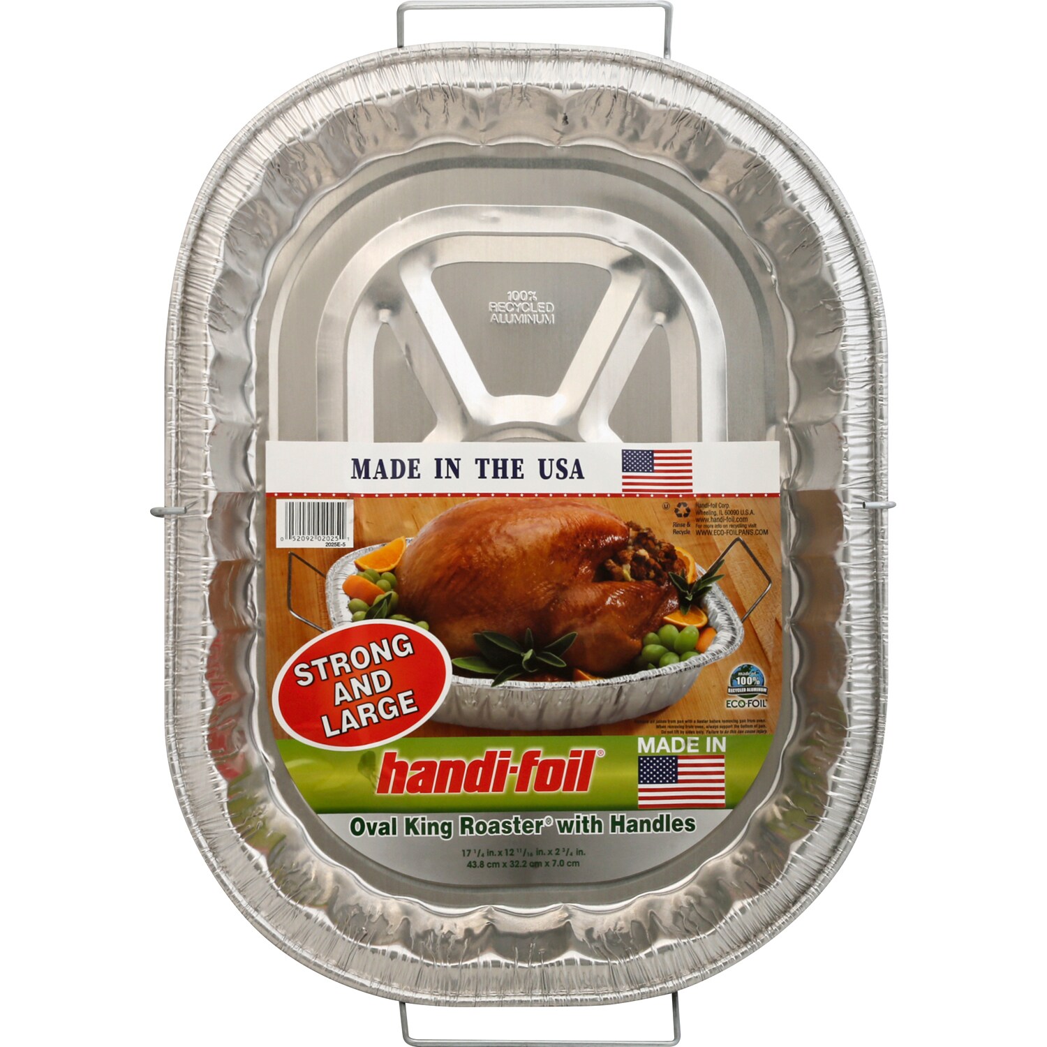 Handi-foil Oval King Roaster with Handles