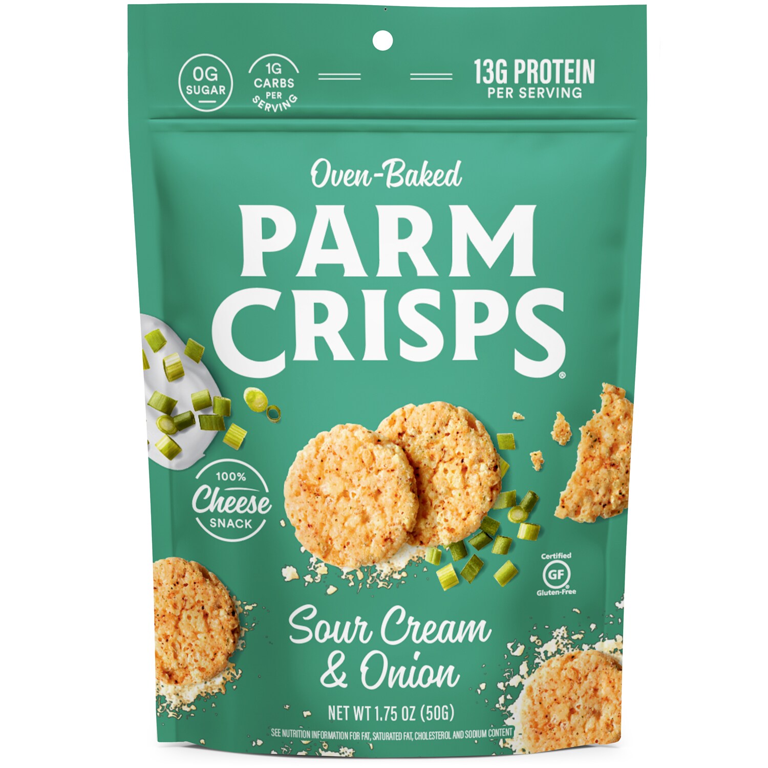 ParmCrisps Oven-Baked Cheese Snack, Sour Cream & Onion