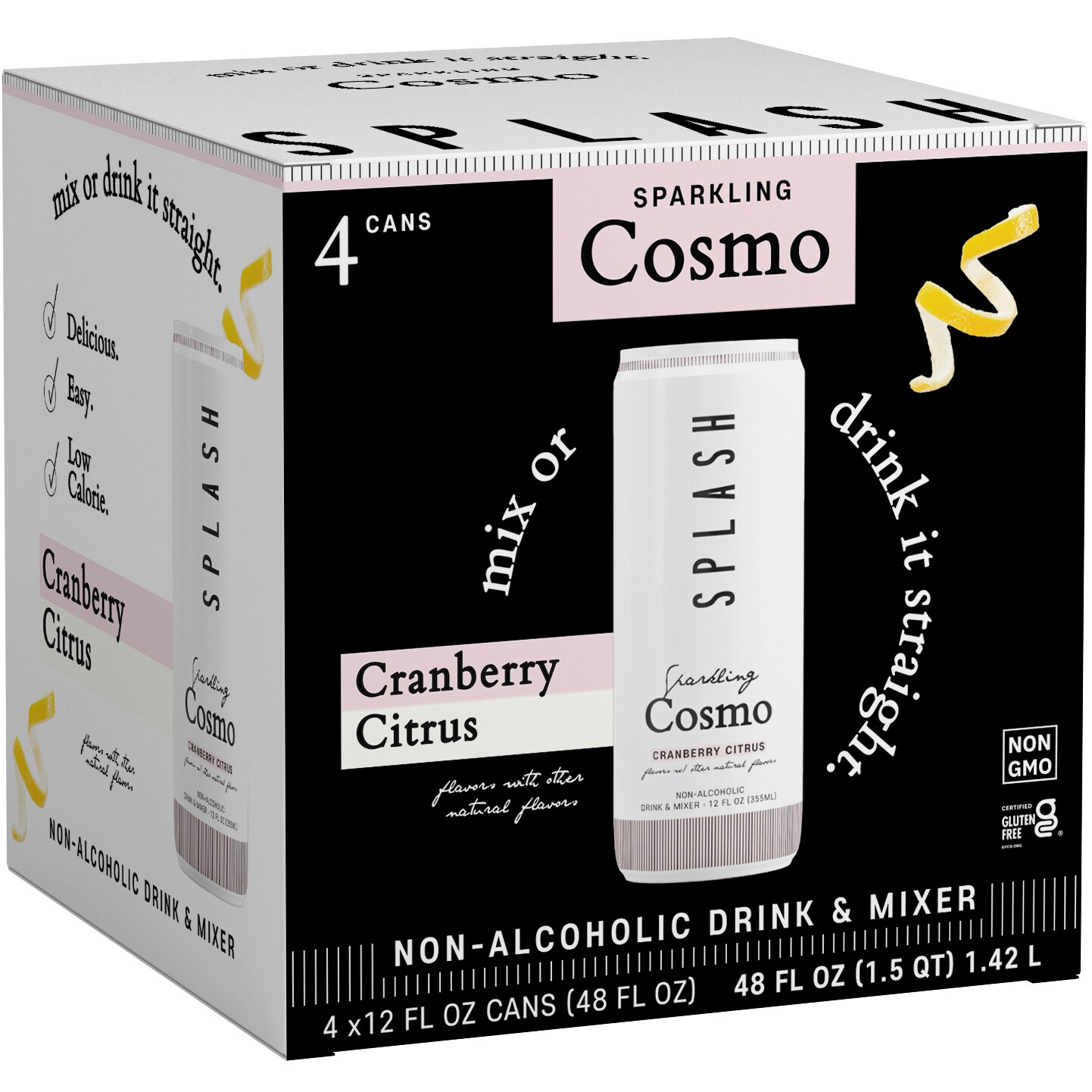 Splash Sparkling Cosmo, Cranberry, Cans