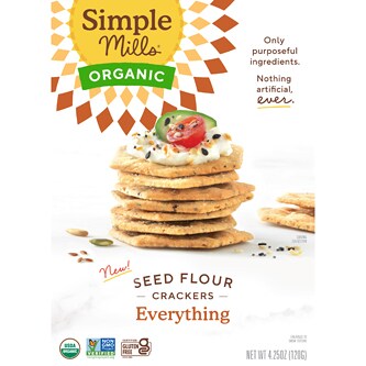 Simple Mills Organic Seed Flour Crackers, Everything