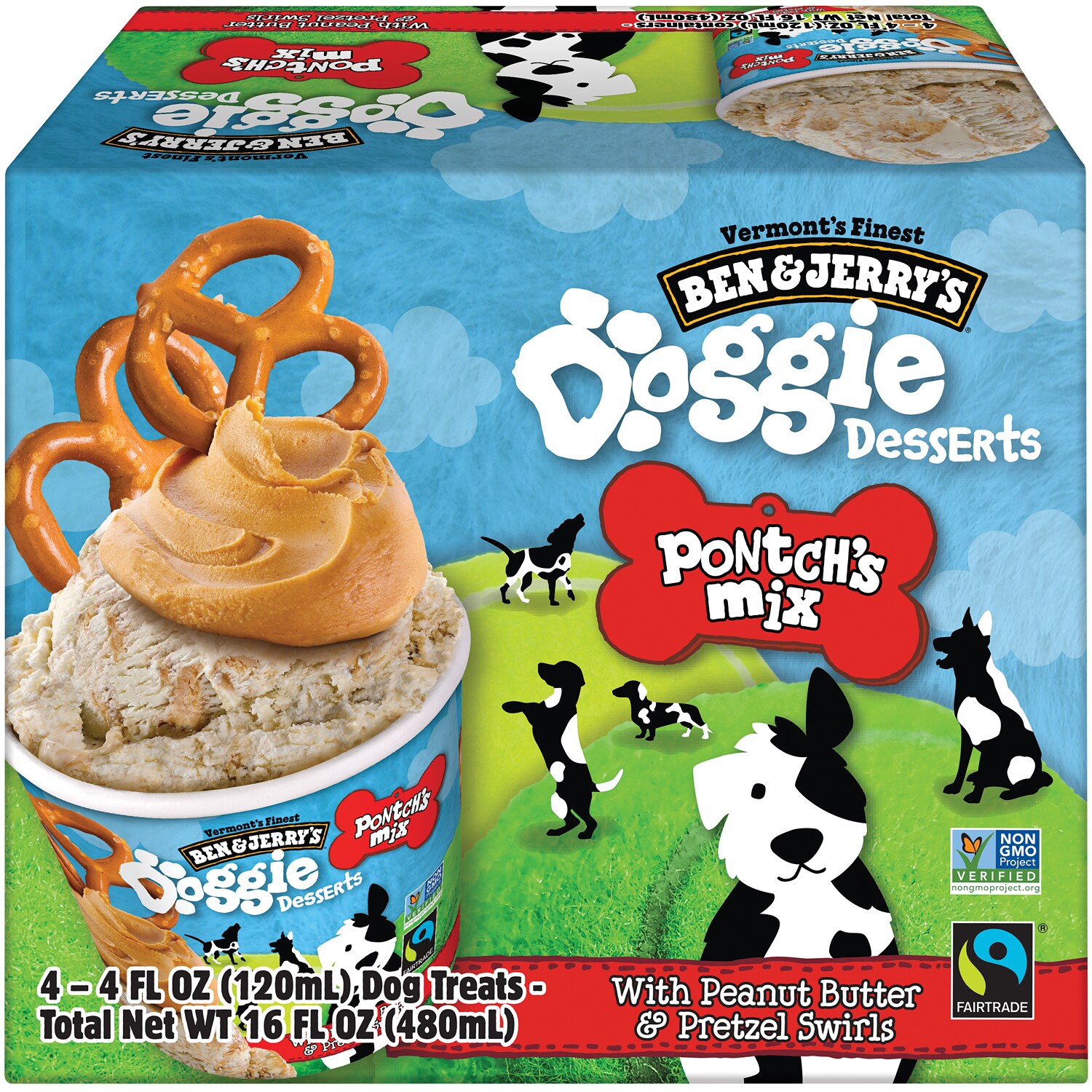 Ben & Jerry's Doggie Desserts Ice Cream, Pontch's Mix, Frozen