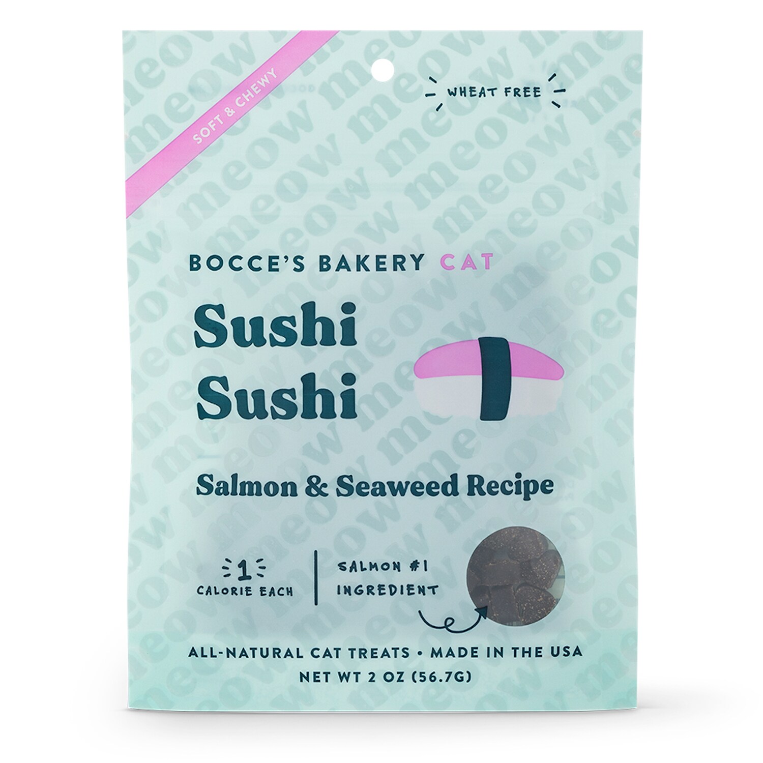 Bocce's Bakery Soft & Chewy Cat Treats, Sushi Sushi