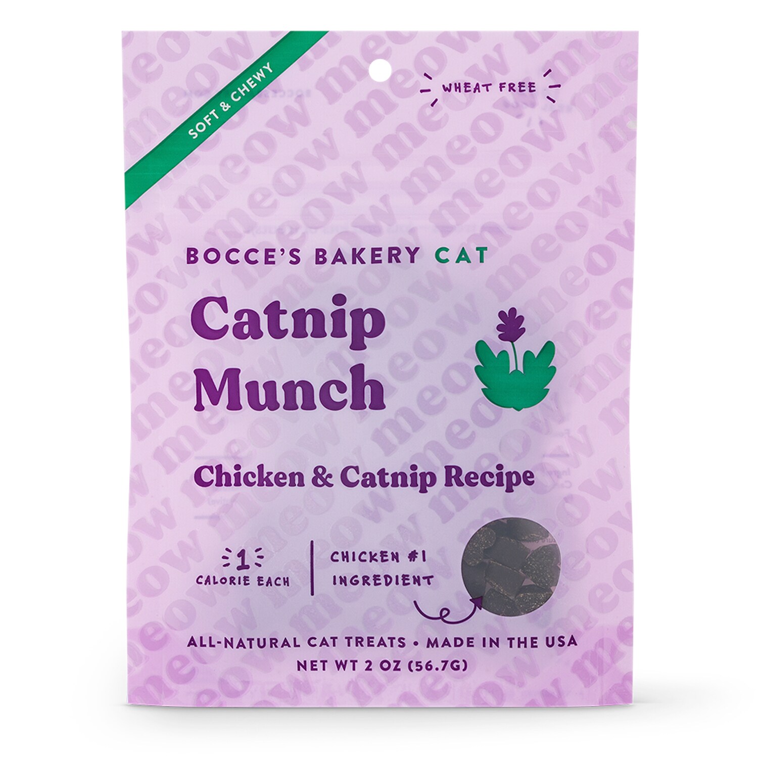 Bocce's Bakery Soft & Chewy Cat Treats, Catnip Munch