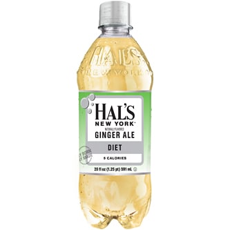 Hal's New York Diet Ginger Ale, Plastic Bottle