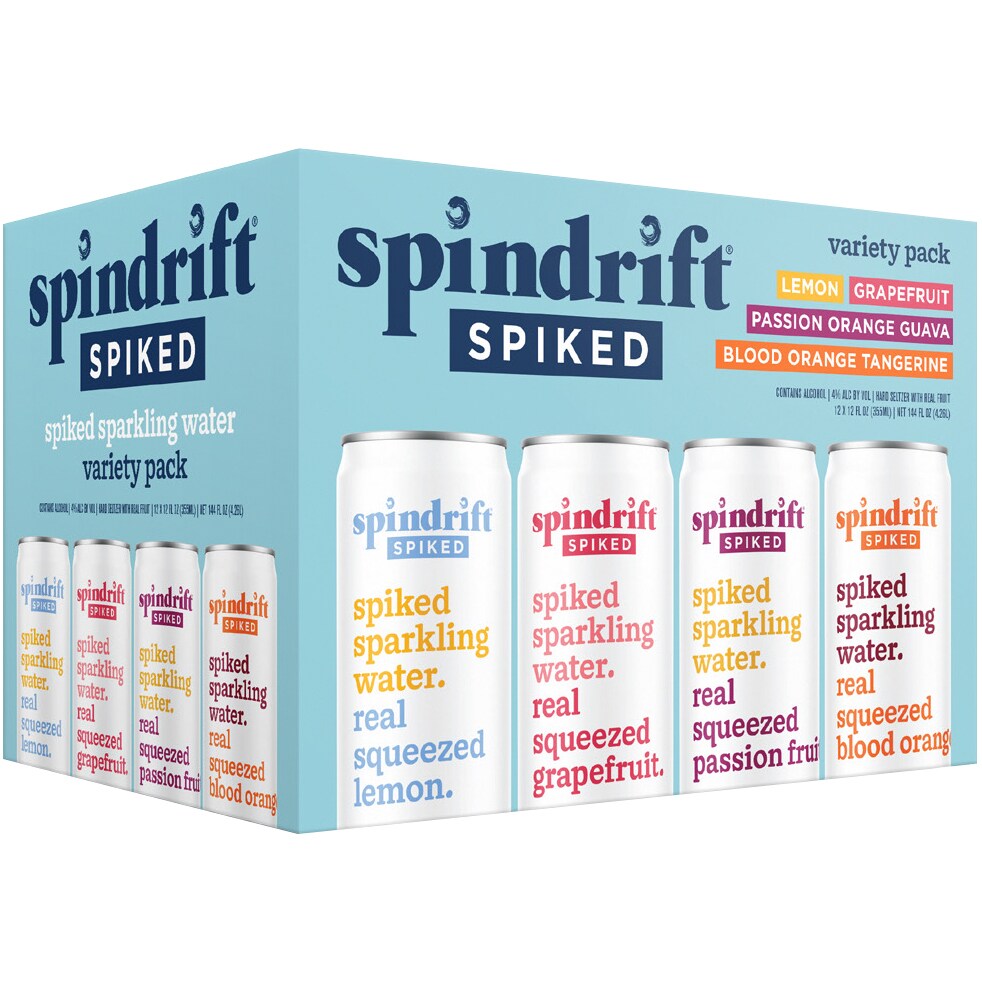 Spindrift Spiked Hard Seltzer Paradise Variety Pack, Cans