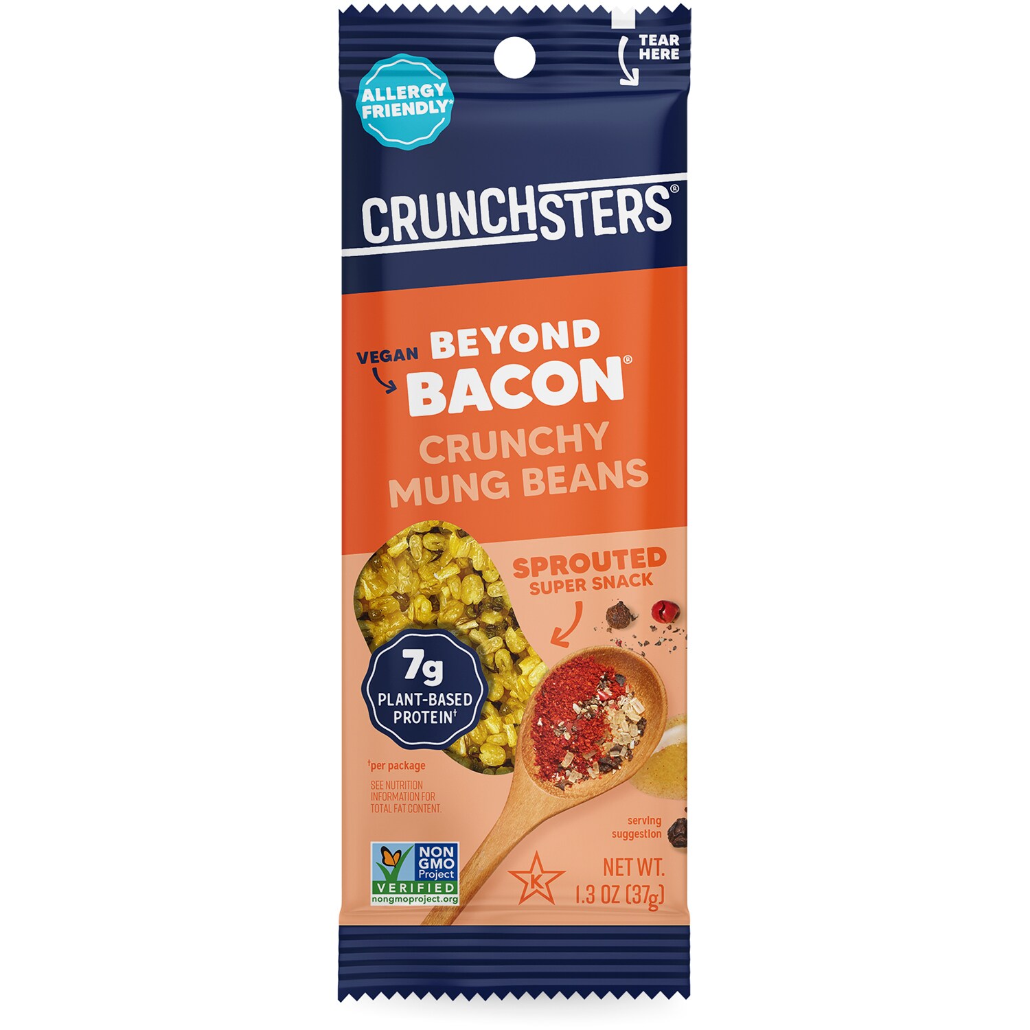 Crunchsters Sprouted Super Snack, Vegan Beyond Bacon