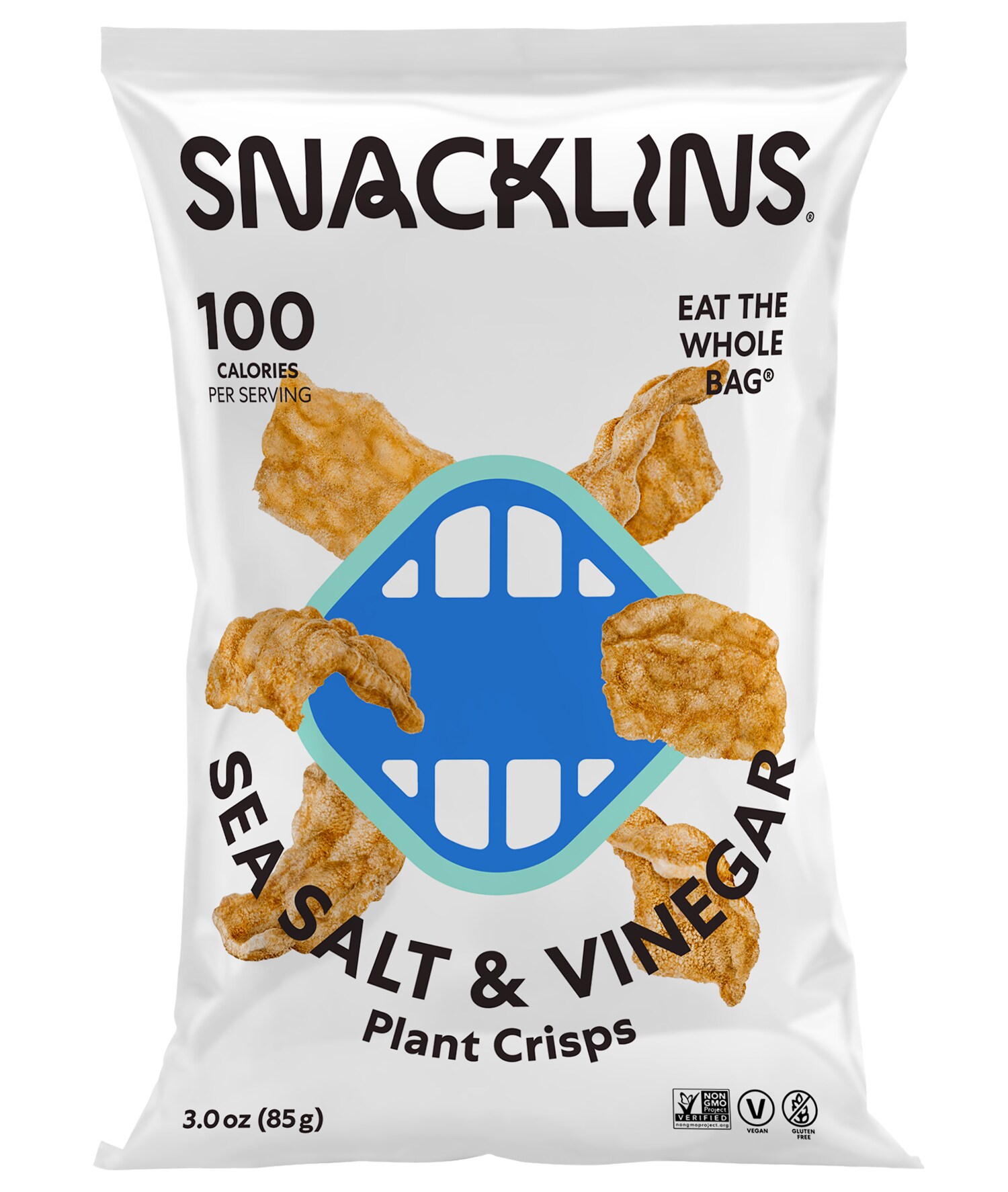 Snacklins Plant Crisps, Sea Salt & Vinegar