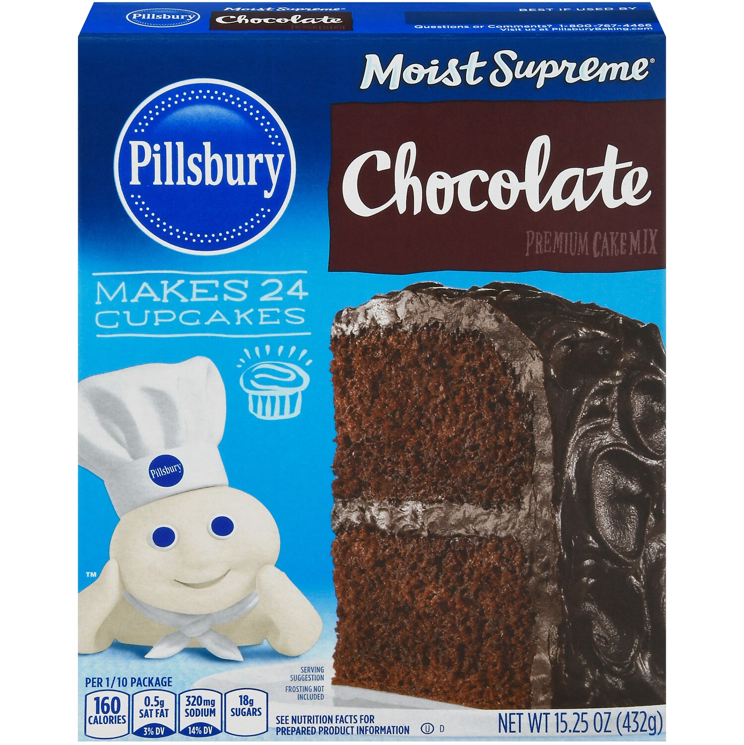 Pillsbury Moist Supreme Premium Cake Mix, Chocolate