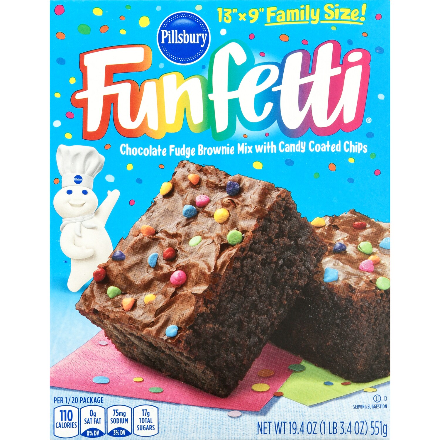 Pillsbury Funfetti Brownie Mix, Family Size