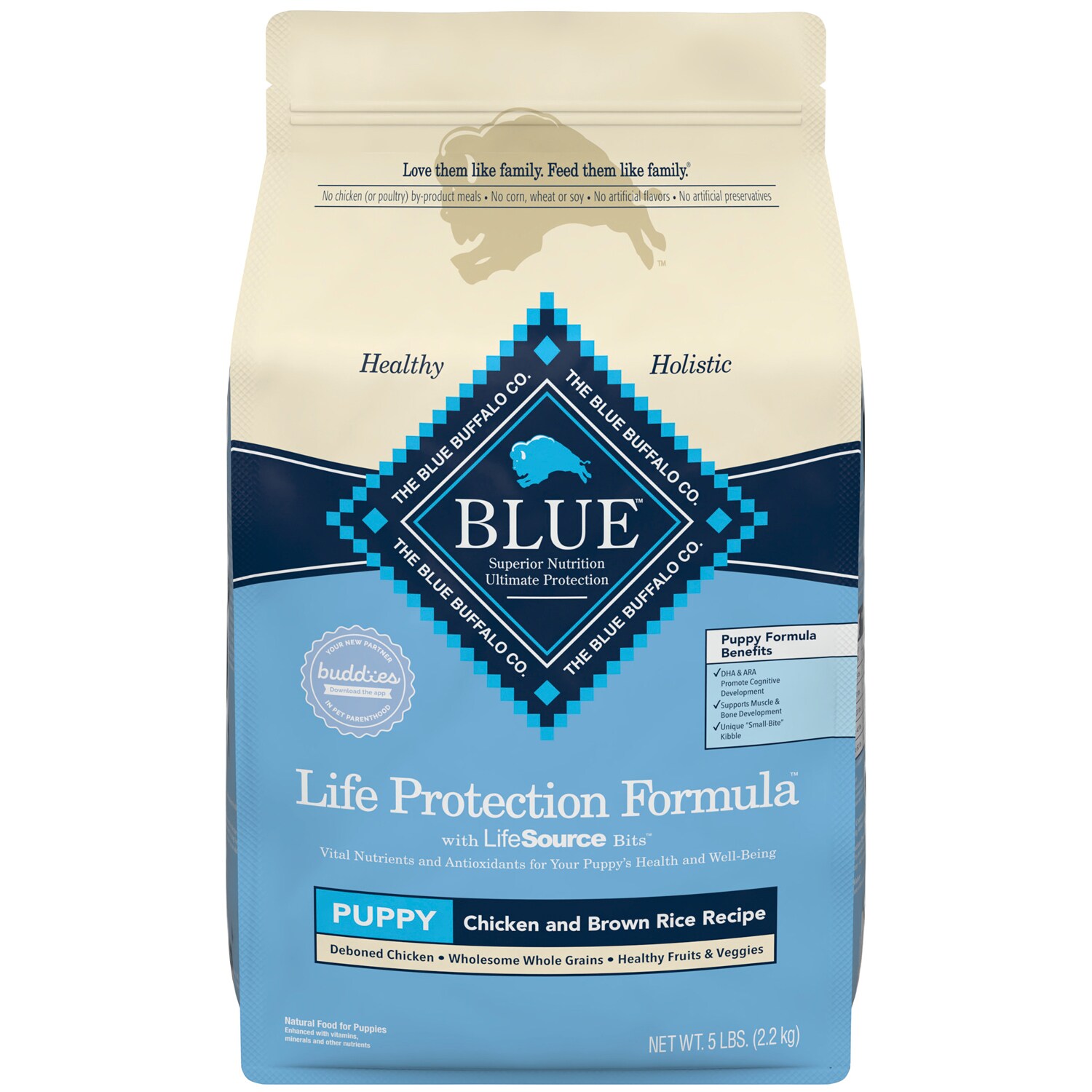 Blue Buffalo Life Protection Formula Natural Puppy Dry Dog Food, Chicken and Brown Rice