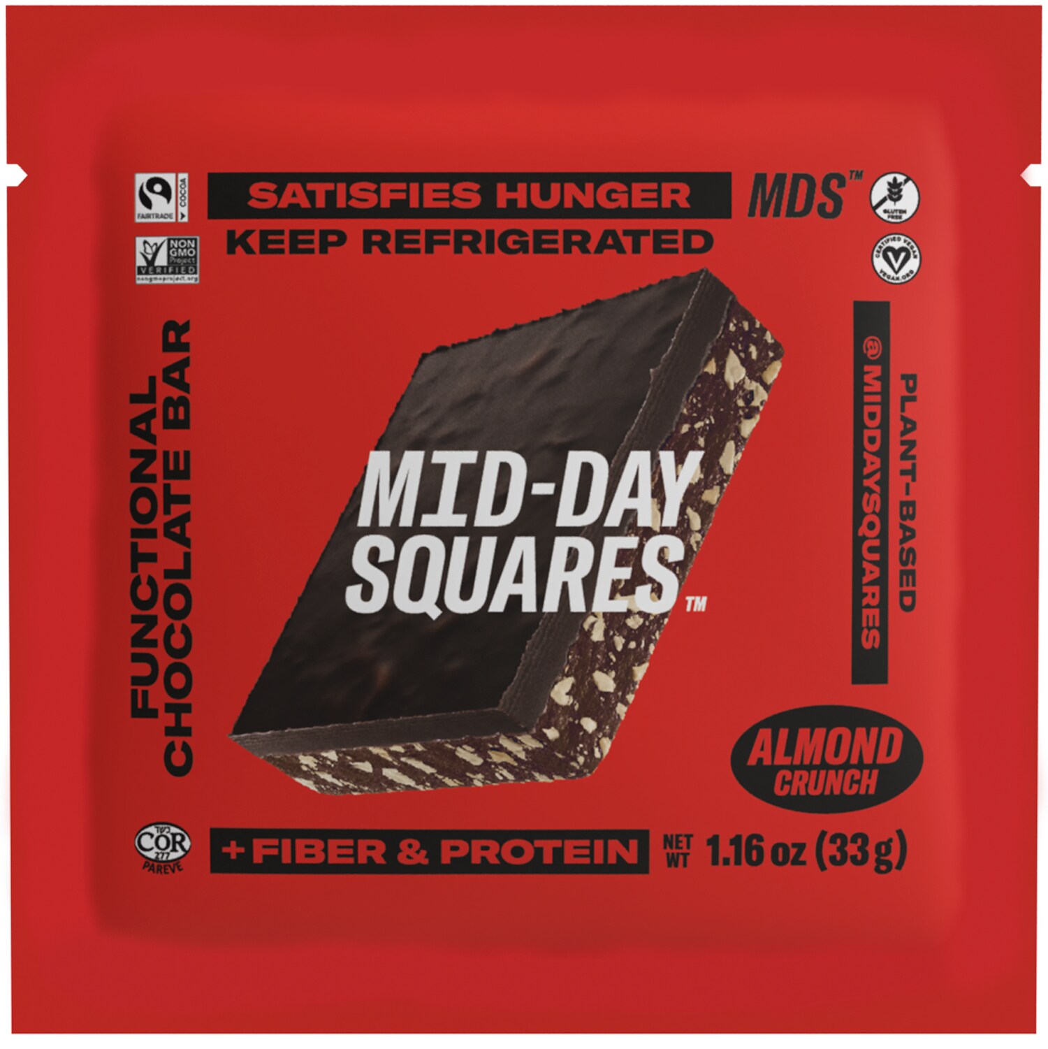 Mid-Day Squares Chocolate Square, Almond Crunch