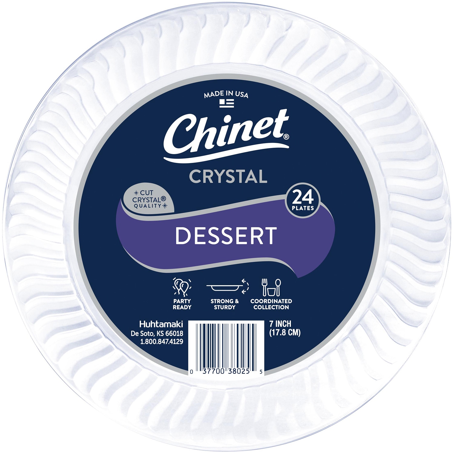 Chinet Crystal Dessert Plates