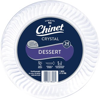 Chinet Crystal Dessert Plates