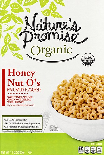 Nature's Promise Organic Honey Nut O's Cereal