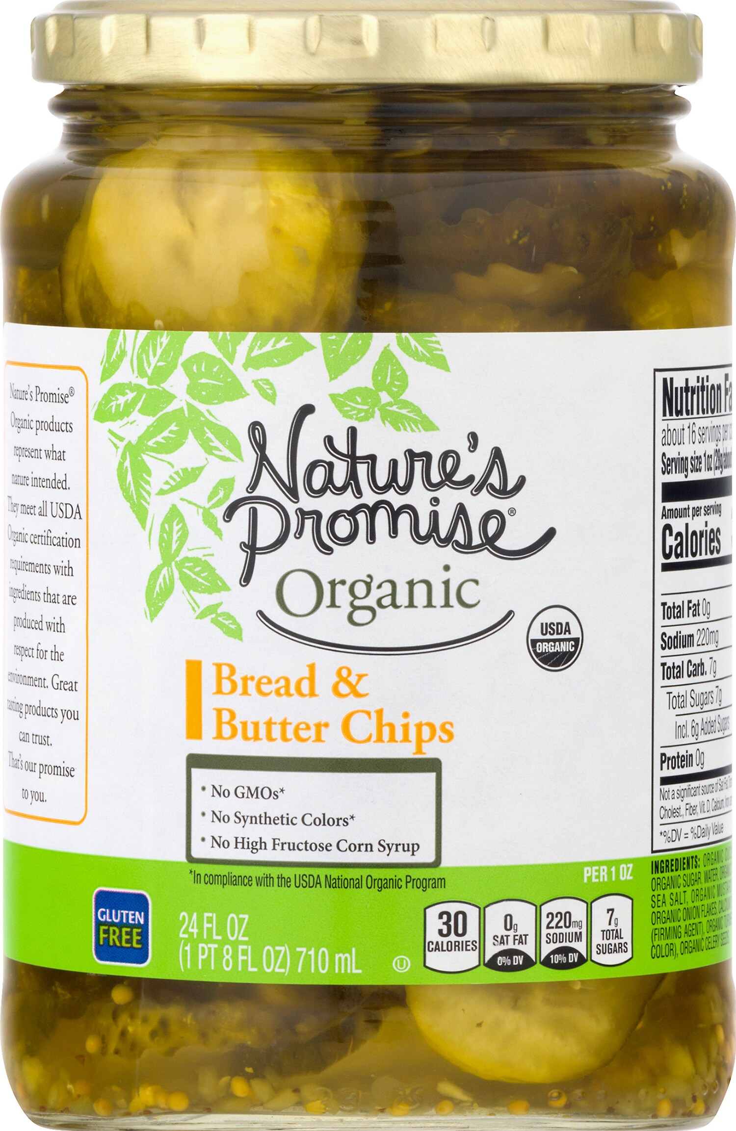 Nature's Promise Organic Bread & Butter Pickle Chips