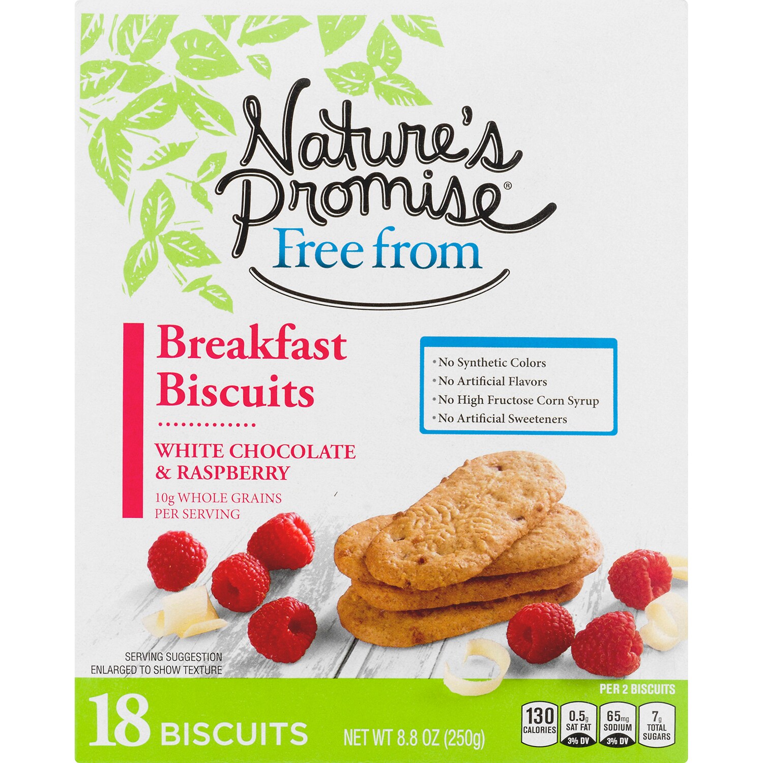 Nature's Promise Breakfast Biscuits, White Chocolate & Raspberry