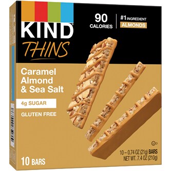KIND Thins Gluten Free Bars, Caramel Almond & Sea Salt