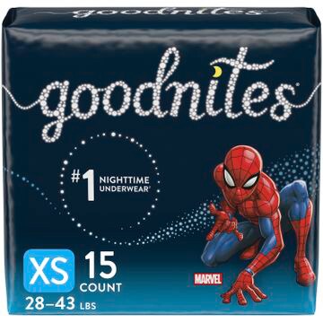 Huggies Goodnites NightTime Underwear, XS, Boys