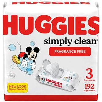 Huggies Simply Clean Baby Wipes, Fragrance Free