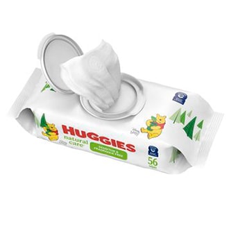Huggies Natural Care Sensitive Wipes, Fragrance Free