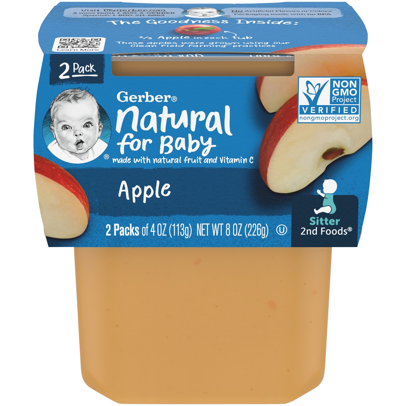 Gerber Natural for Baby 2nd Foods, Apple