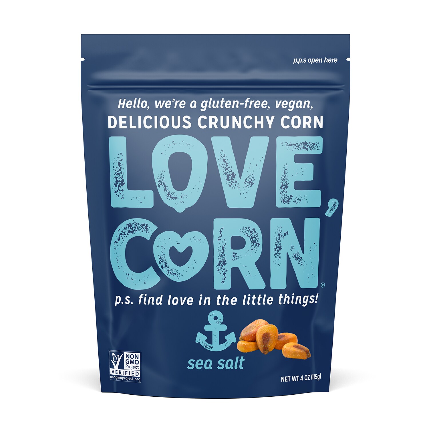 LOVE CORN Crunchy Corn, Sea Salt