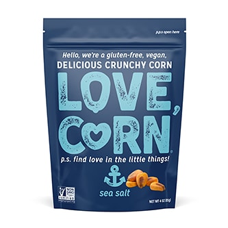 LOVE CORN Crunchy Corn, Sea Salt