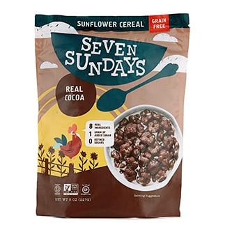 Seven Sundays Grain Free Sunflower Cereal, Real Cocoa