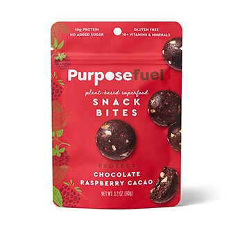 Purposefuel Snack Bites, Chocolate Raspberry Cacao
