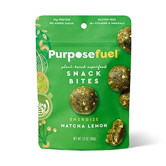 Purposefuel Snack Bites, Matcha Lemon