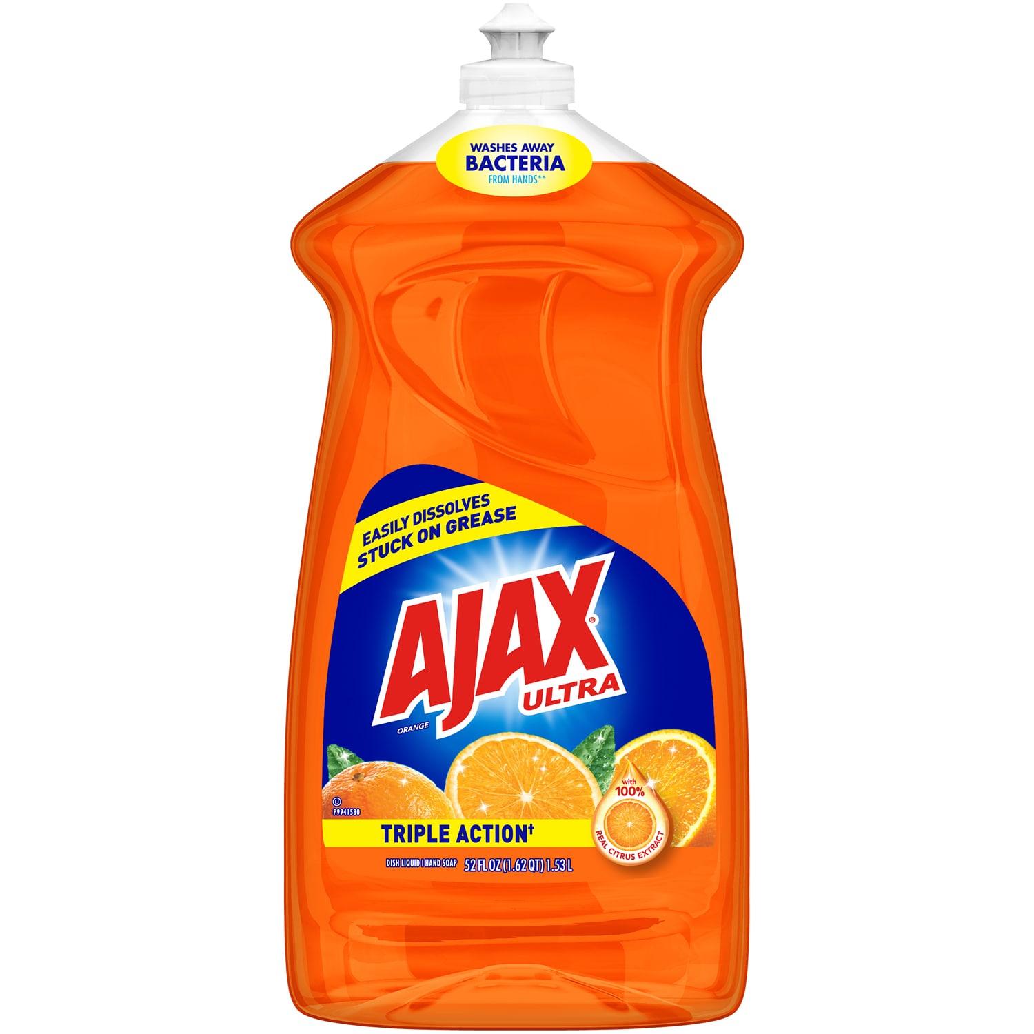 Ajax Ultra Triple Action Dish Liquid, Orange