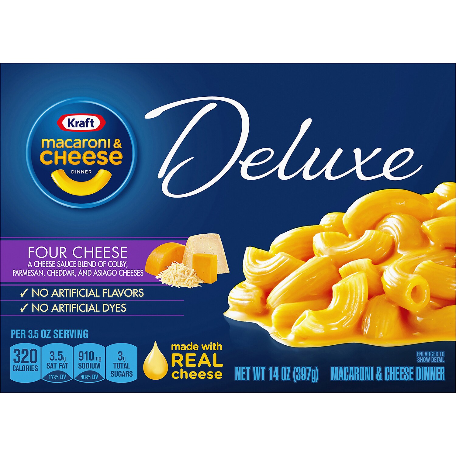 Kraft Deluxe Macaroni and Cheese Dinner, Four Cheese